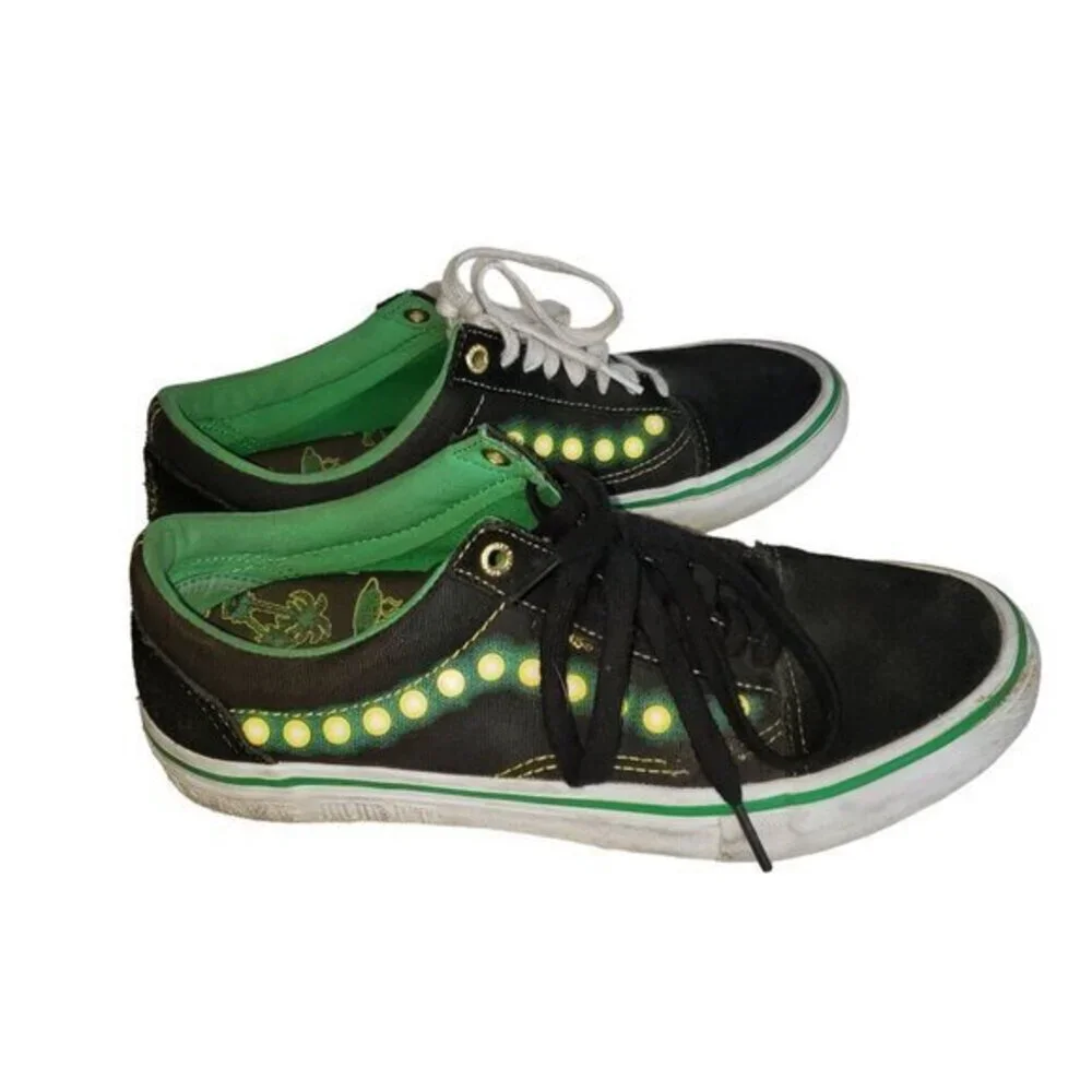 Vans Shake Junt Old Skool Mens Low‎ Top Sneakers Shoes Size 8.5 Black Green